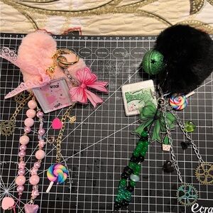 Wick Green and Black Bag Charm Keychain